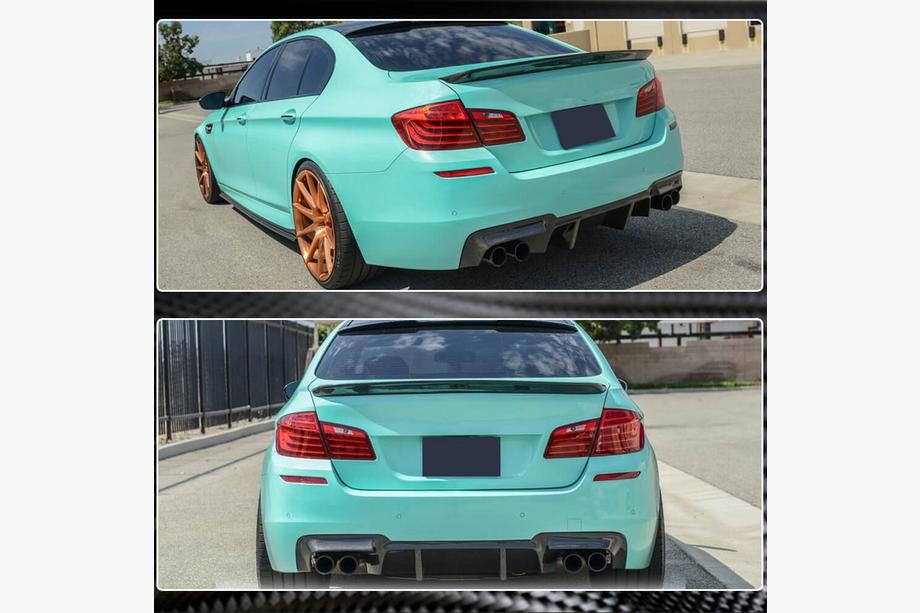 BMW 5 серія F10/F11 2010-2016 рр. Дифузор заднього бампера V1 (для F10 M5, Карбон) Фото 2