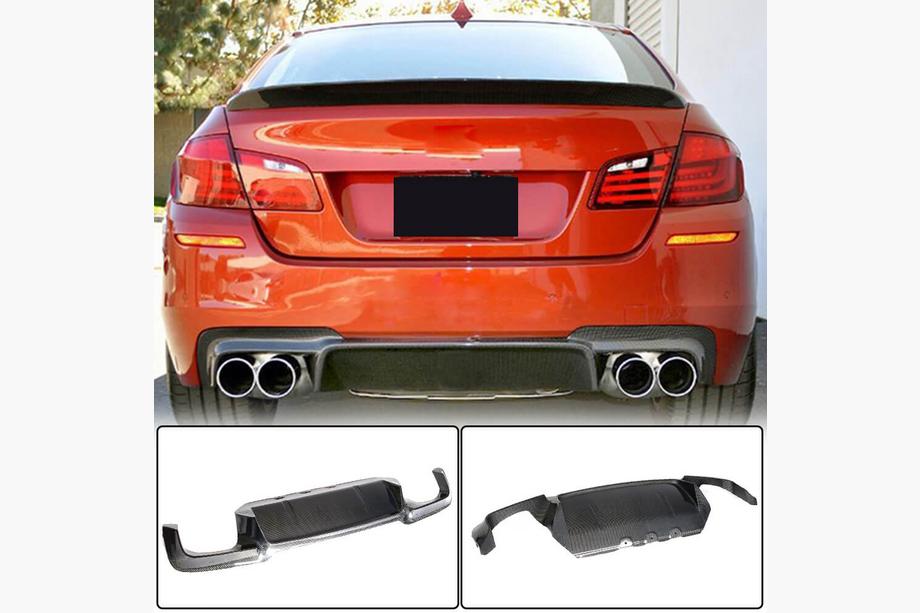 BMW 5 серія F10/F11 2010-2016 рр. Дифузор заднього бампера Карбон V4 (для M5) Фото 1