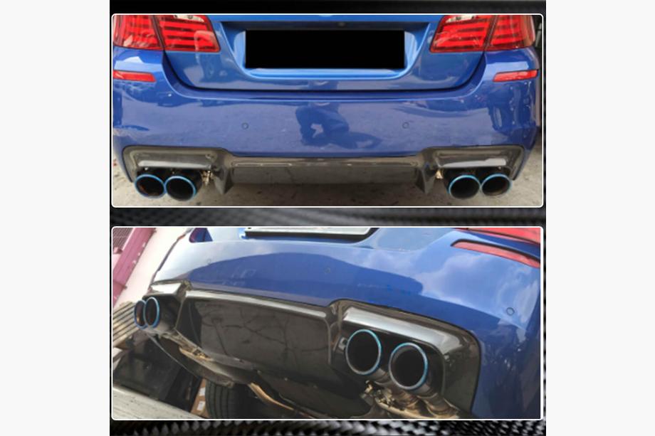 BMW 5 серія F10/F11 2010-2016 рр. Дифузор заднього бампера Карбон V4 (для M5) Фото 4