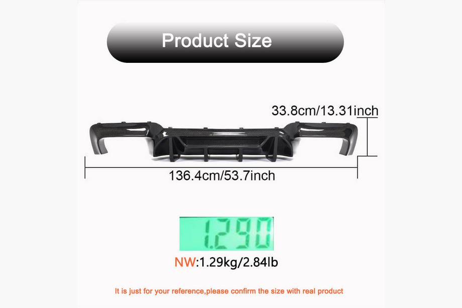 BMW 5 серія F10/F11 2010-2016 рр. Дифузор заднього бампера V3 (для F10 M5, Карбон) Фото 4