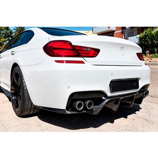 Дифузор заднього бампера V1 (для M6, Карбон) BMW 6 серія F12/F13/F06 2011-2018 рр. фото 1