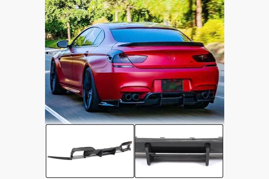 BMW 6 серія F12/F13/F06 2011-2018 рр. Дифузор заднього бампера V3 (для M6, Карбон) Фото 1
