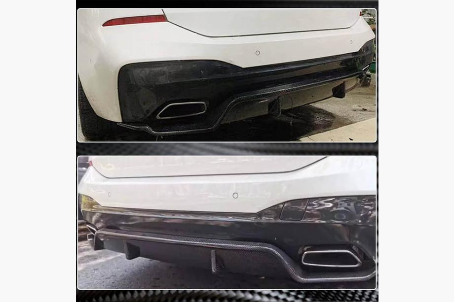 BMW 6 серія G32 2017- рр. Дифузор заднього бампера V1 (для M-Sport 2017-2020, Карбон) Фото 3