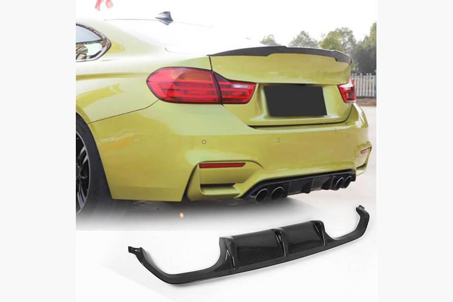 BMW 3 серія F30/F31 2012-2019 рр. Дифузор заднього бампера V8 (для F80, Карбон) Фото 2
