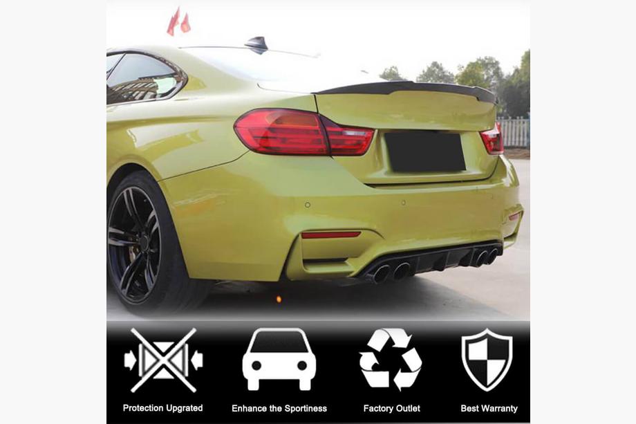 BMW 3 серія F30/F31 2012-2019 рр. Дифузор заднього бампера FRP V15 (для F80) Фото 2