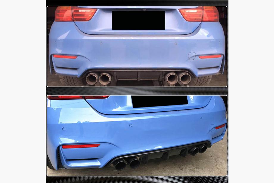BMW 3 серія F30/F31 2012-2019 рр. Дифузор заднього бампера FRP V15 (для F80) Фото 4