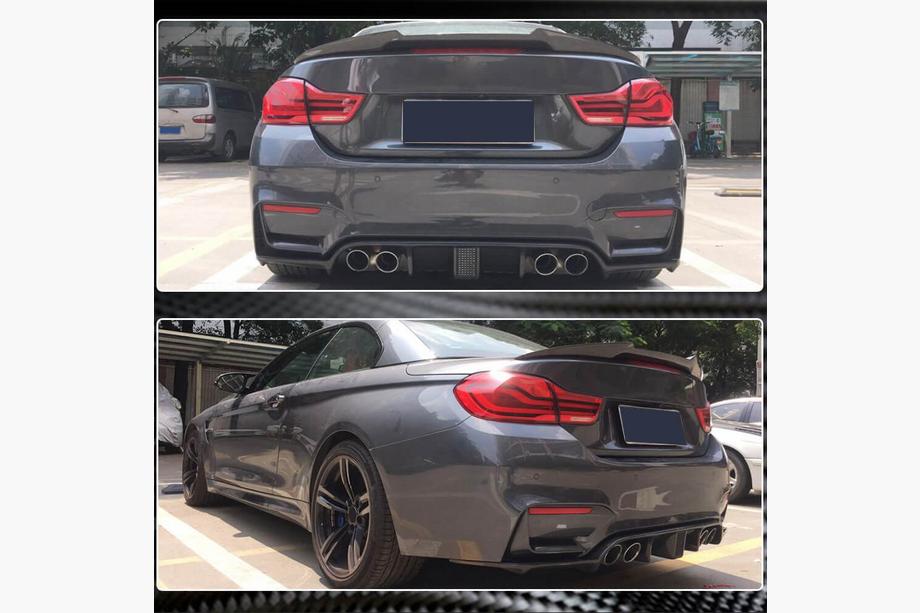 BMW 3 серія F30/F31 2012-2019 рр. Дифузор заднього бампера V12 (для F80, Карбон) Фото 4