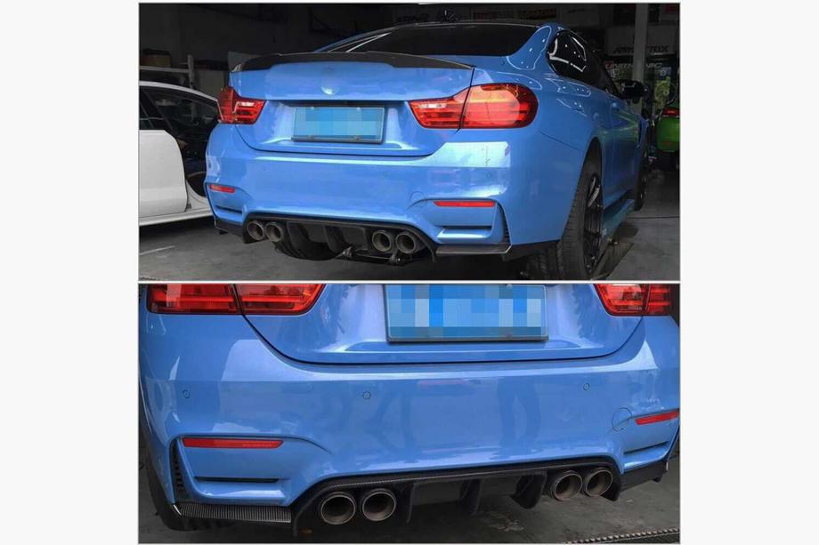 BMW 3 серія F30/F31 2012-2019 рр. Дифузор заднього бампера ABS V14 (для F80) Фото 2
