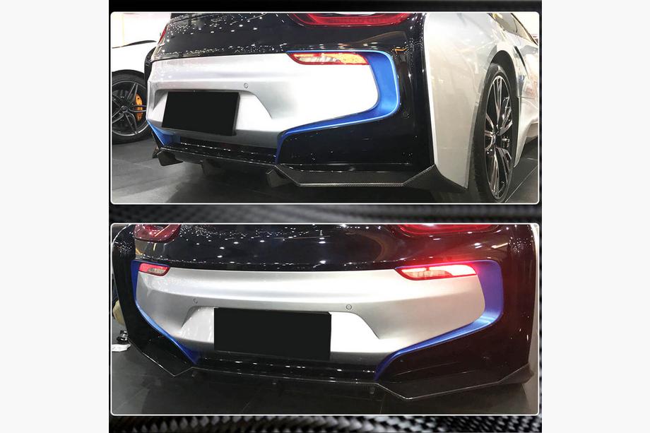 BMW I8 2014-2020 рр. Дифузор заднього бампера (Карбон) Фото 3