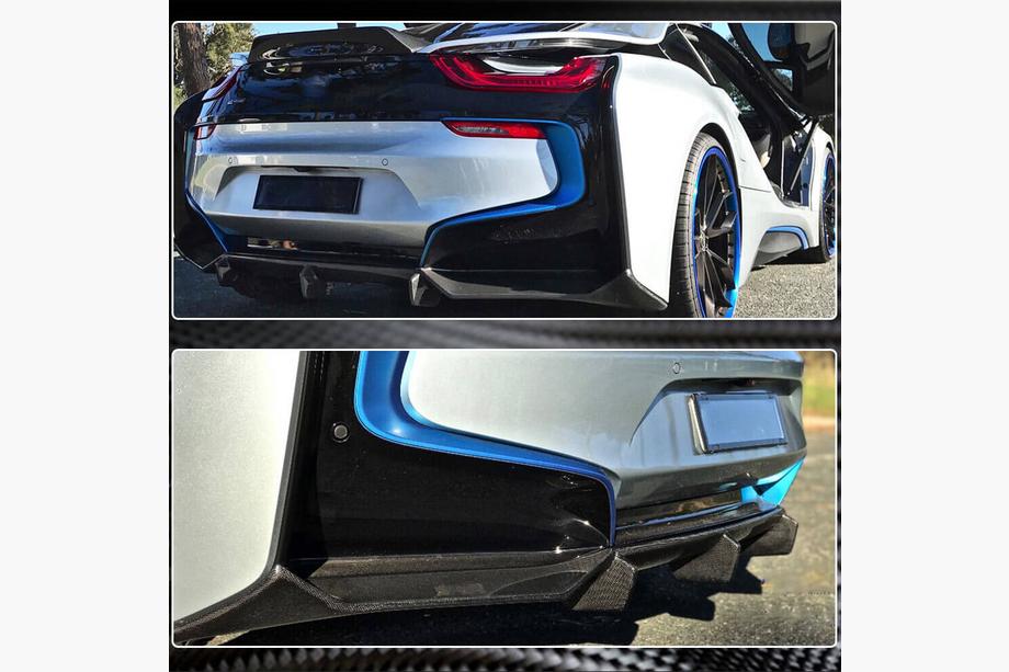 BMW I8 2014-2020 рр. Дифузор заднього бампера (Карбон) Фото 4