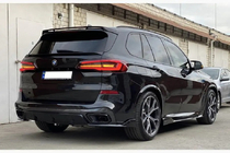 BMW X5 G05 2019- рр. Дифузор заднього бампера V2 (2018-2022, чорний глянець) фото 7