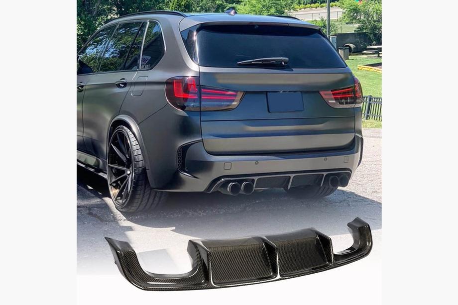 BMW X5 F15 2013-2018 рр. Дифузор заднього бампера V2 (для F85, Карбон) Фото 1