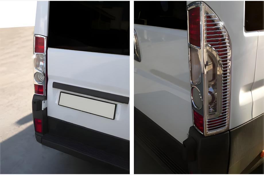 Citroen Jumper 2007-2025 рр. Накладки на стопи з вигином (2 шт, пластик) Image