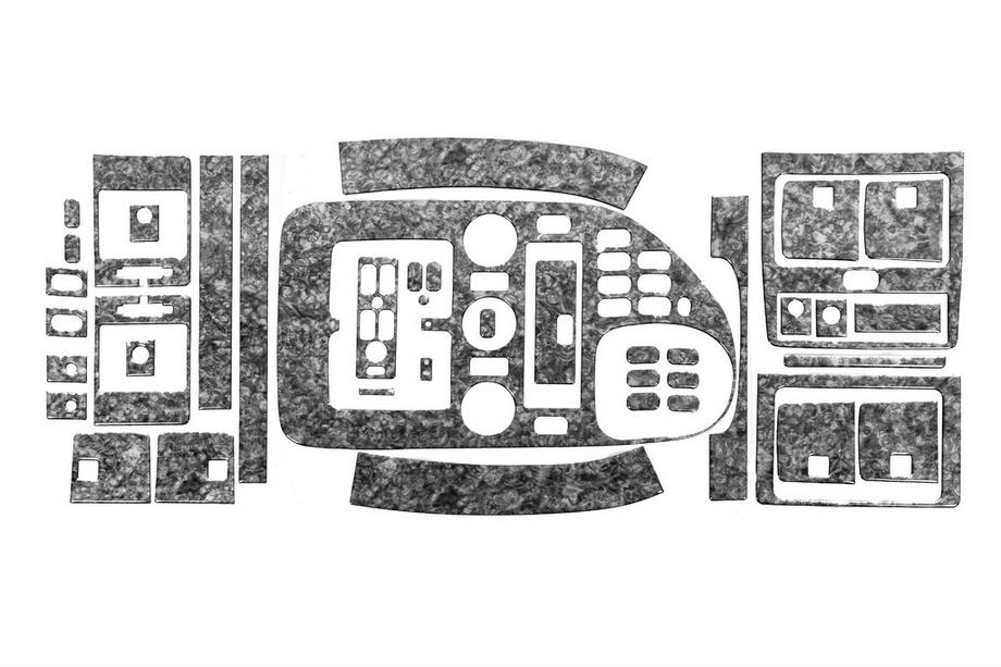 Mercedes Vito W638 1996-2003 рр. Накладки на панель Meric (V-клас, 1999-2003) Алюміній Фото 3