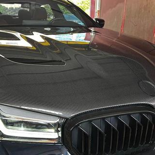 Капот (F90-style, Карбон) фото 1