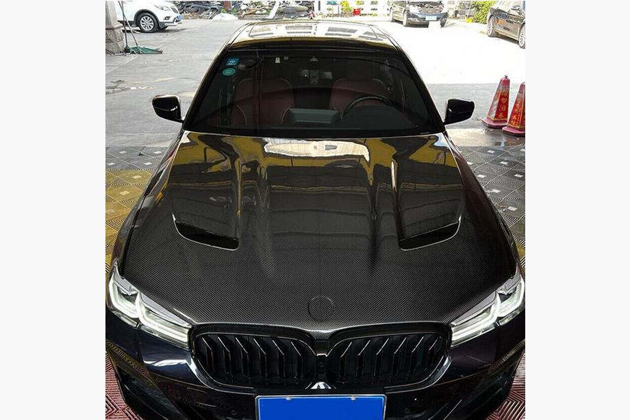 BMW 5 серія G30/G31 2017-2023 рр. Капот (F90-style, Карбон) Фото 2