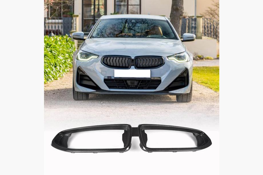 BMW 2 серія G42 2021- рр. Обведення решітки (для M-Sport, Карбон) Фото 1