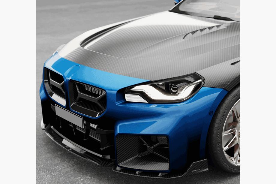 BMW 2 серія G42 2021- рр. Ніздрі (для G87, Карбон) Фото 3