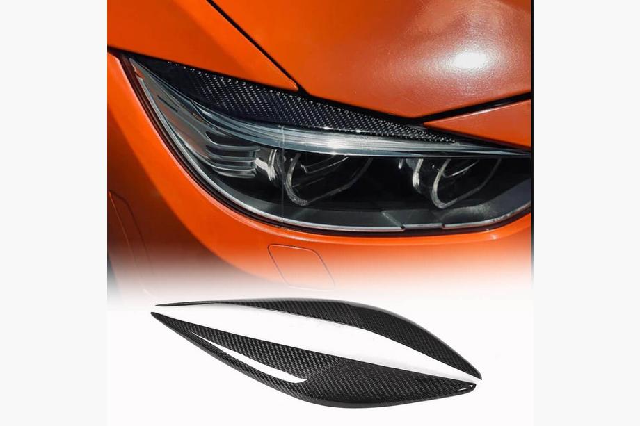 BMW 3 серія F30/F31 2012-2019 рр. Вії на фари V2 (для F30, Карбон) Фото 2