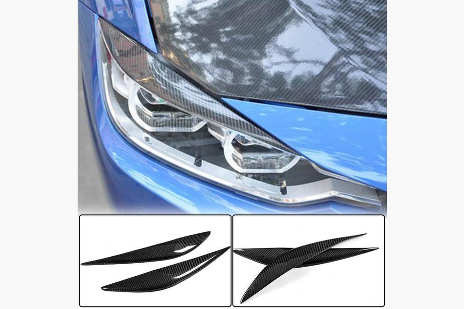 BMW 3 серія F30/F31 2012-2019 рр. Вії на фари V2 (для F30, Карбон) Фото 3