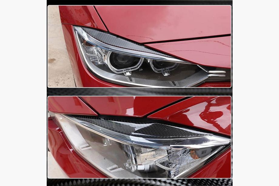 BMW 3 серія F30/F31 2012-2019 рр. Вії на фари V2 (для F30, Карбон) Фото 5