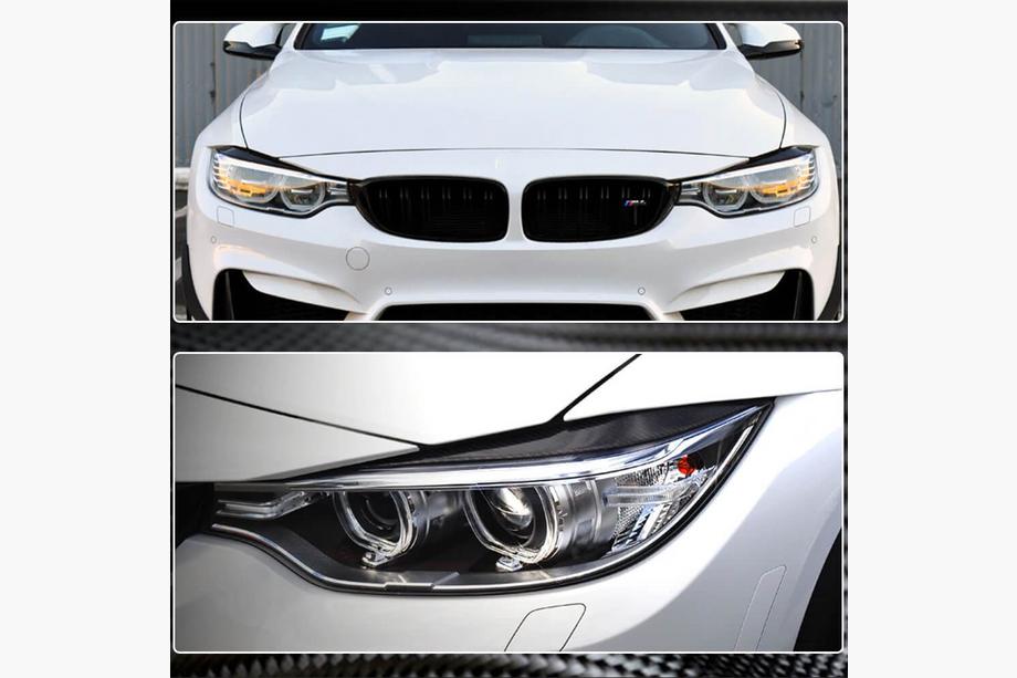 BMW 4 серія F32/F33/F36 2012-2020 рр. Вії на фари V1 (Карбон) Фото 4