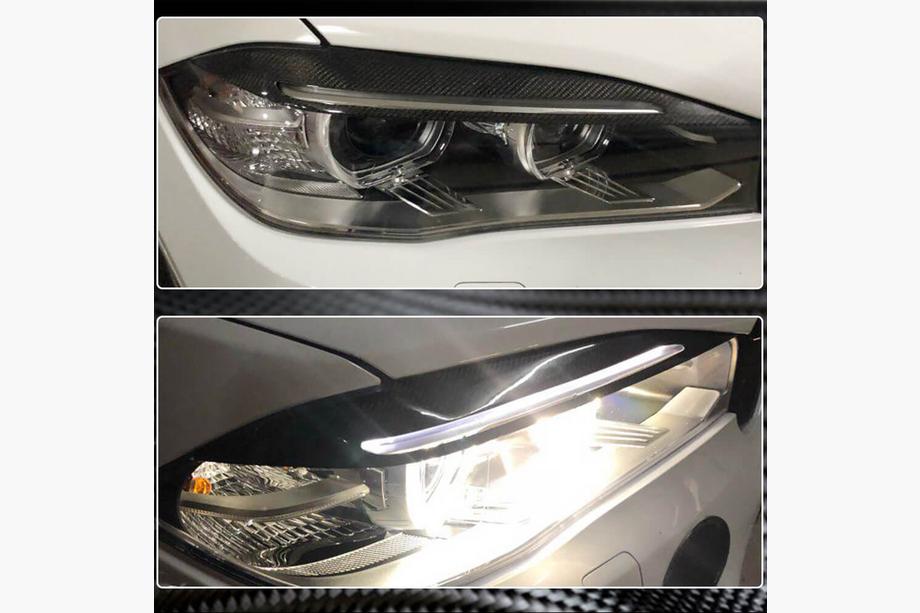 BMW X5 F15 2013-2018 рр. Вії на фари V1 (Карбон) Фото 3