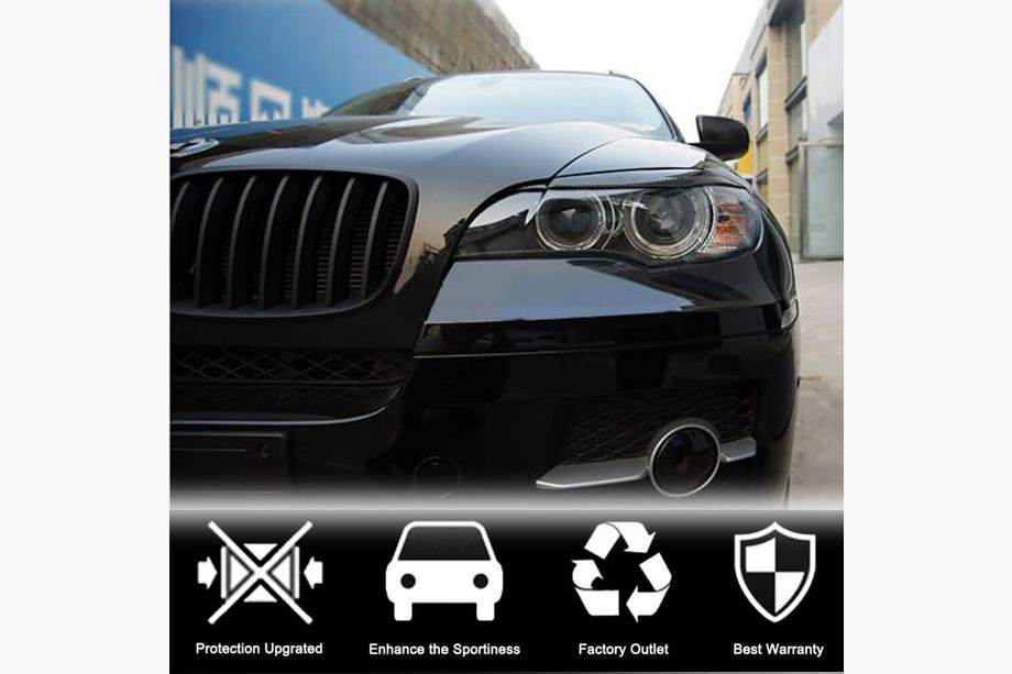 BMW X6 E71 2008-2014 рр. Вії на фари (Карбон) Фото 2