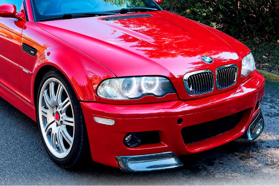 BMW 3 серія E46 1998-2006 рр. Накладки на передній бампер Flap (для M3, Карбон) Фото 1