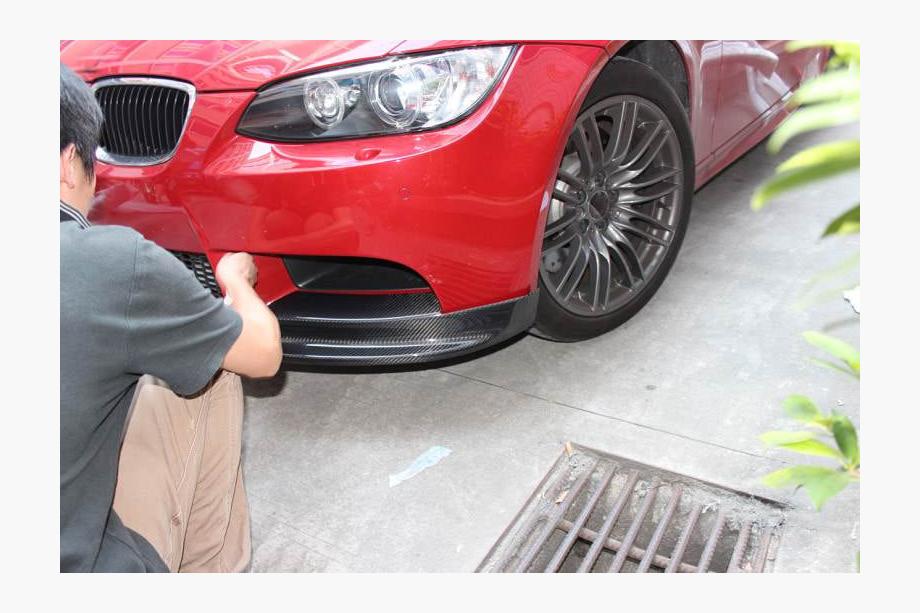 BMW 3 серія E90/E91 2005-2011 рр. Накладки на передній бампер Flap FRP V2 (для E90 2008-2011 Base) Фото 7