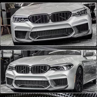 Накладки на передній бампер Flap (для M5 F90 2017-2020, Карбон) BMW 5 серія G30/G31 2017-2023 рр. фото 4