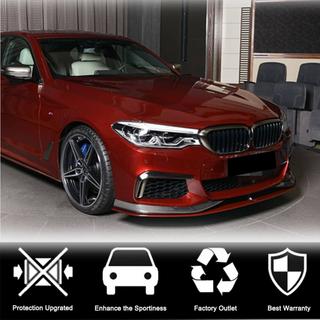 Накладки на передній бампер Flap V3 (для M-Sport 2017-2020, Карбон) BMW 5 серія G30/G31 2017-2023 рр. фото 2