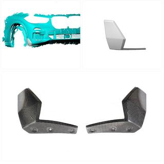 Накладки на передній бампер Flap (2018-2022, натуральний карбон) фото 2