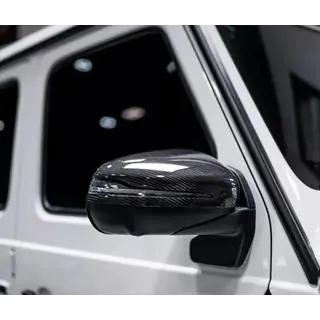 Накладки на дзеркала Carbon (2 шт) Mercedes G class W463 2018-2024 рр. фото 1