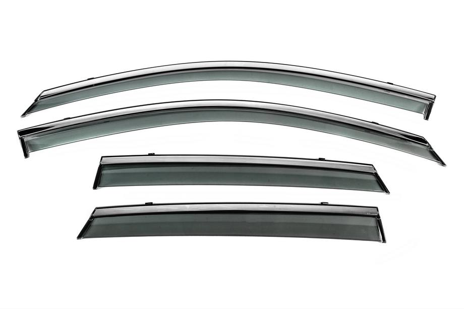 Audi A3 2020- рр. Вітровики з хромованим молдингом Niken Luxury (HB, 4 шт)