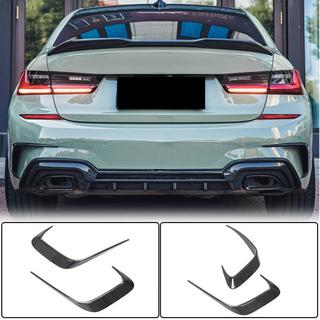 Накладки на задній бампер Flap (для M-Sport 2018-2022, Карбон) BMW 3 серія G20/G21 2018- рр. фото 2