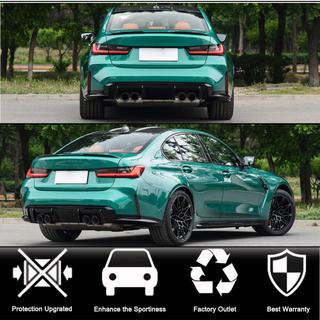 Накладки на задній бампер Flap V1 (для G80, Карбон) BMW 3 серія G20/G21 2018- рр. фото 2