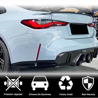 Накладки на задній бампер Flap V1 (для G82/G83) BMW 4 серія G22/23/26 2020- рр. фото 2