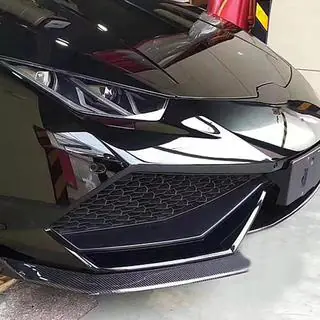 Накладки на передній бампер Flap V1 (Карбон) Lamborghini Huracan 2014- рр. фото 2