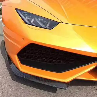 Накладки на передній бампер Flap V1 (Карбон) Lamborghini Huracan 2014- рр. фото 3