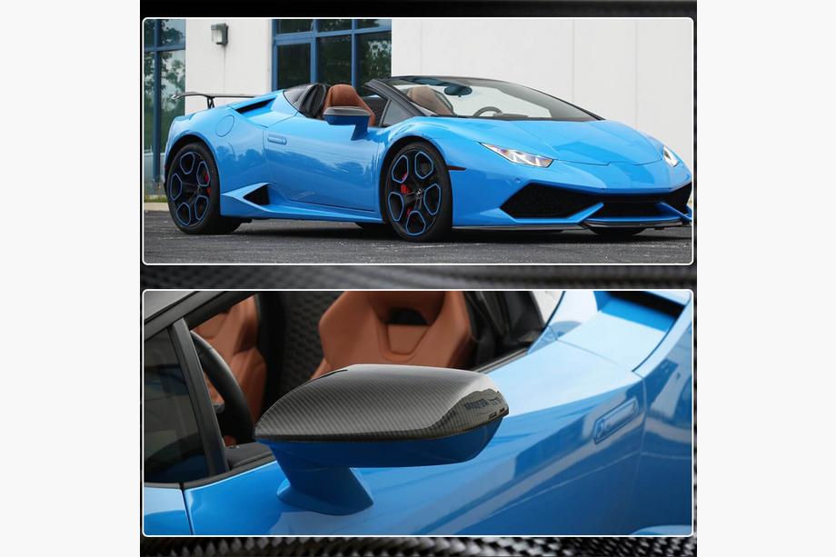 Lamborghini Huracan 2014- рр. Накладки на дзекрала (Карбон) Фото 4