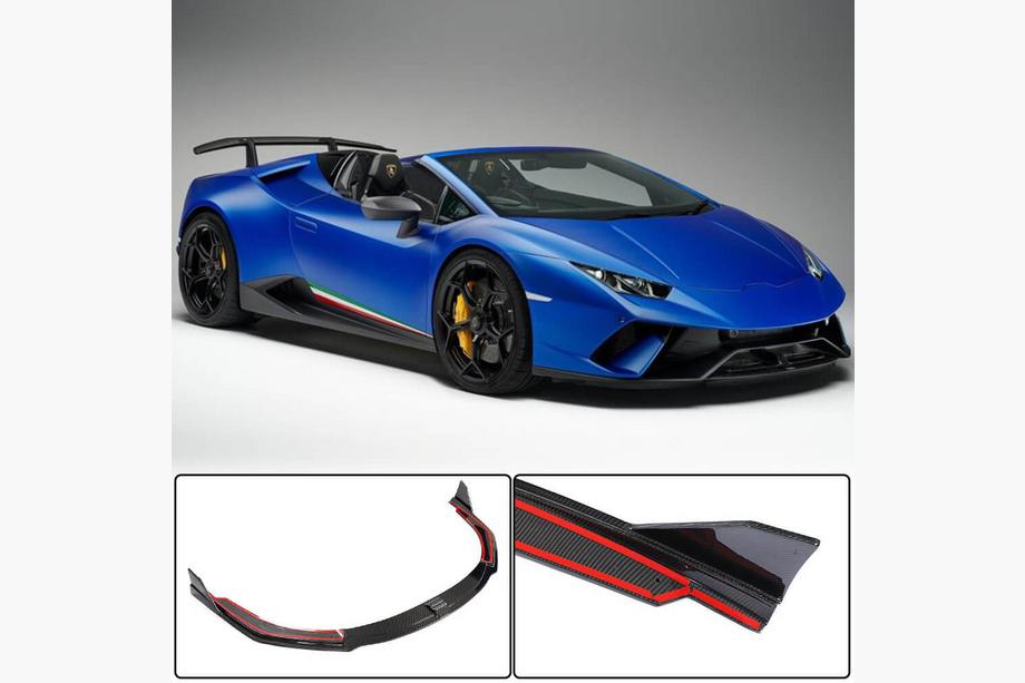 Накладка на передній бампер Lip V2 (Карбон) Image