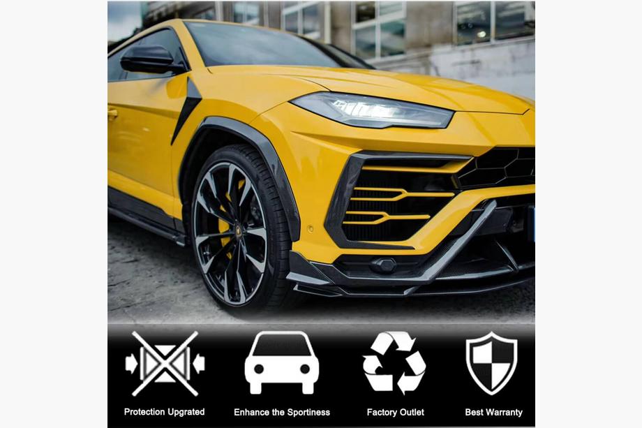 Lamborghini Urus 2018- рр. Накладки на крила V1 (Сухий карбон) Фото 3