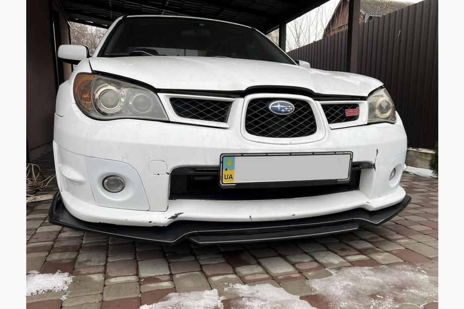 Subaru Impreza 2000-2007 рр. Передня лип накладка Niken Black (ABS) Image
