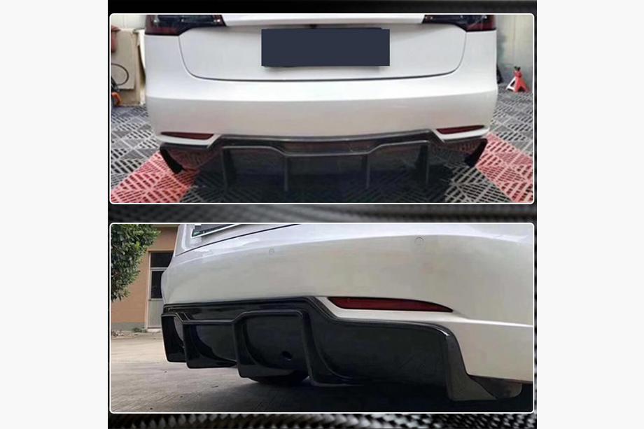Tesla Model 3 2017- рр. Дифузор заднього бампера FRP V5 (2016-2022) Фото 4