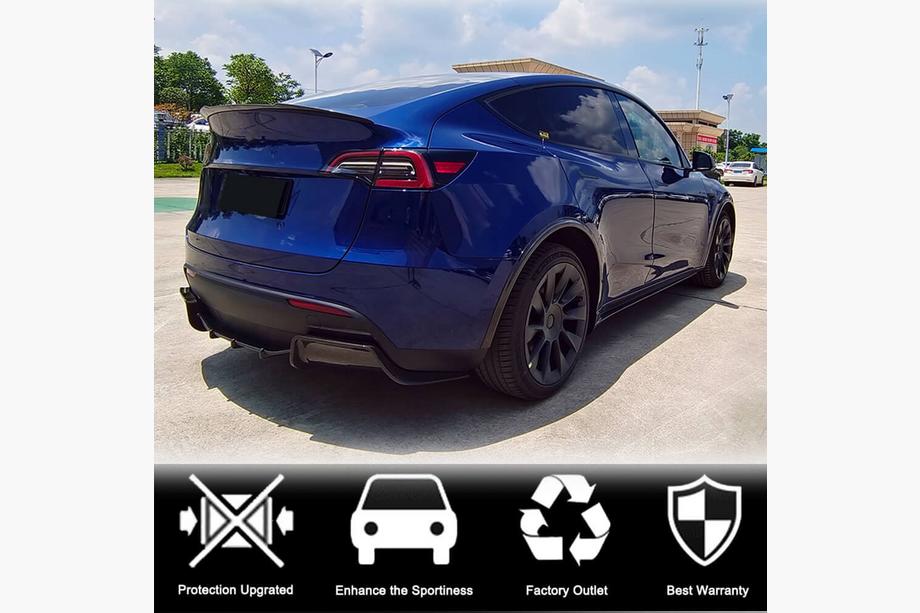 Tesla Model Y 2020- рр. Дифузор заднього бампера Сухий карбон V1 (2019-2021) Фото 3