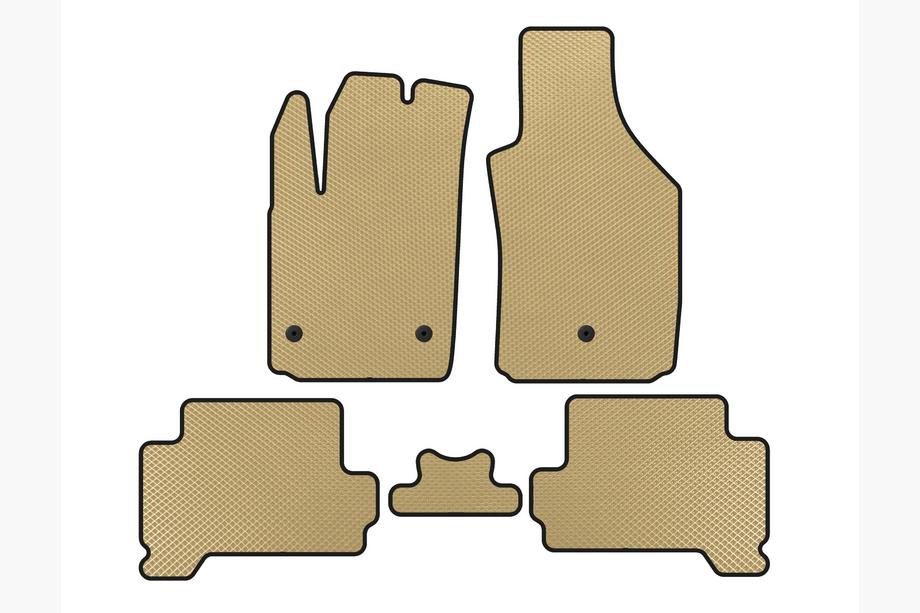Fiat 500/500L 2013-2022 рр. Килимки EVA (HB, Електро, Бежевий) Image