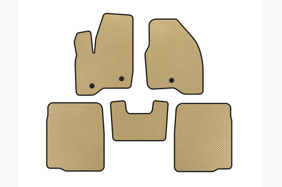 Ford Explorer 2011-2019 рр. Килимки EVA (2 ряди, 2011-2015, Бежевий) Image