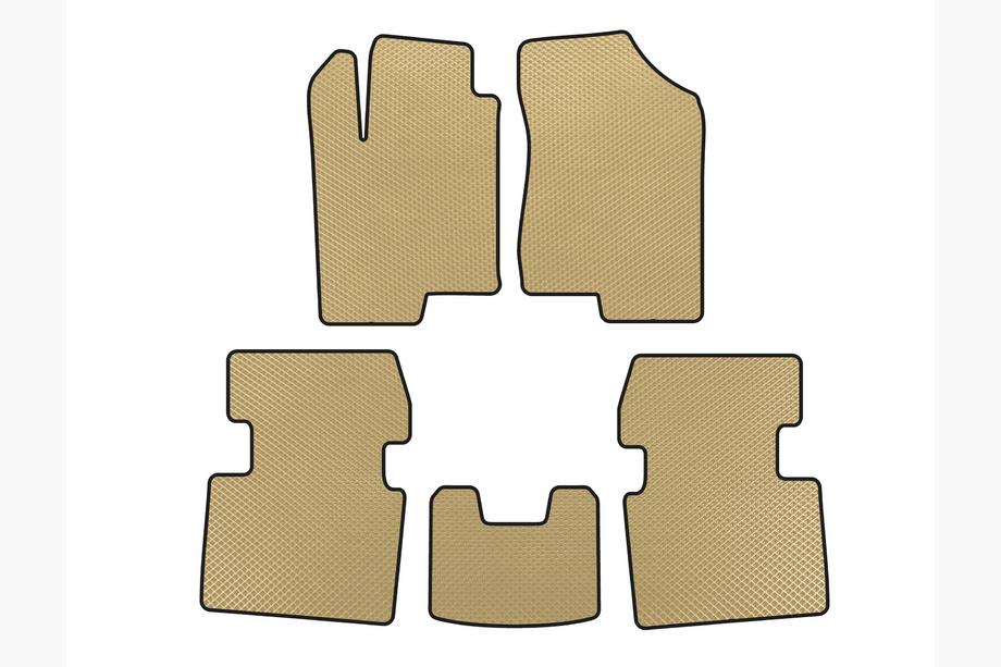 Hyundai Sonata NF 2004-2009 рр. Килимки EVA (Бежевий) Image