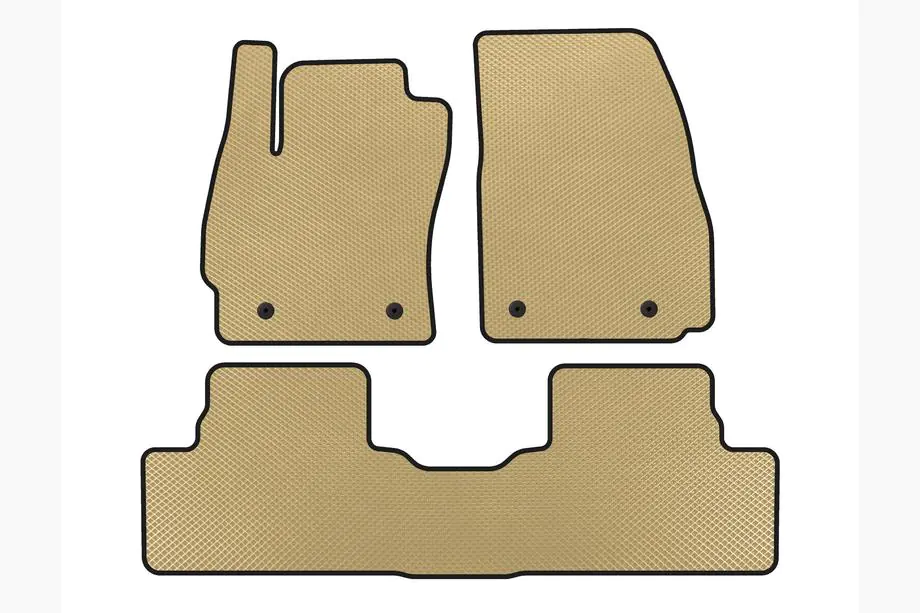 Mazda 5 2010-2018 рр. Килимки EVA (2 ряди, Бежевий) Image